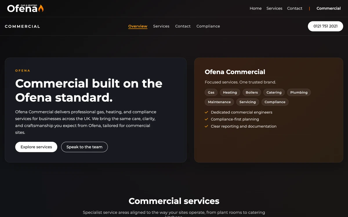 Ofena Commercial: “Commercial built on the Ofena standard.”